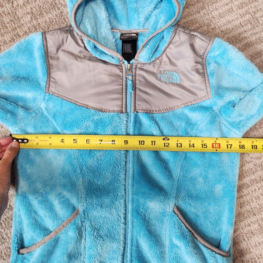The North Face girl's G Oso Hoodie fleece zip-up jacket blue size L 14/16 - Picture 3 of 12